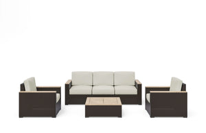Homestyles Palm Springs Brown Outdoor Sofa Set