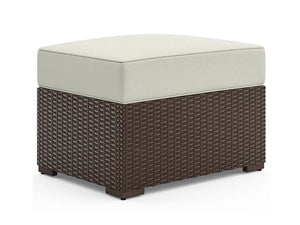 Homestyles Palm Springs Brown Outdoor Sofa, Arm Chair, Ottoman and Side Table