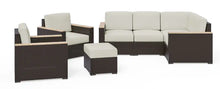 Load image into Gallery viewer, Homestyles Palm Springs Brown Outdoor 4 Seat Sectional, Arm Chair Pair and Ottoman