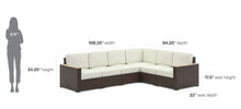 Load image into Gallery viewer, Homestyles Palm Springs Brown Outdoor 6 Seat Sectional