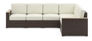 Homestyles Palm Springs Brown Outdoor 6 Seat Sectional