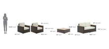 Load image into Gallery viewer, Homestyles Palm Springs Brown Outdoor Loveseat Set