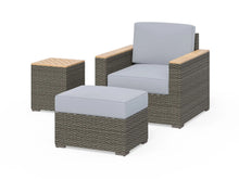 Load image into Gallery viewer, Homestyles Boca Raton Brown Outdoor Arm Chair, Ottoman and Side Table