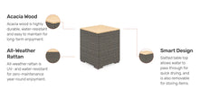 Load image into Gallery viewer, Homestyles Boca Raton Brown Outdoor Side Table