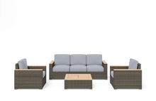 Load image into Gallery viewer, Homestyles Boca Raton Brown Outdoor Sofa Set