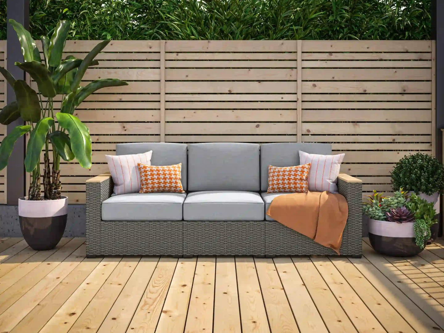 Homestyles Boca Raton Brown Outdoor Sofa
