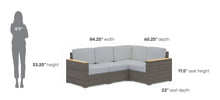 Load image into Gallery viewer, Homestyles Boca Raton Brown Outdoor 4 Seat Sectional
