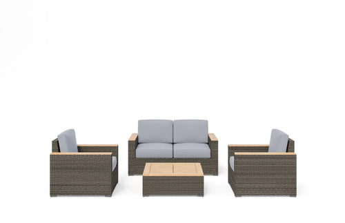 Homestyles Boca Raton Brown Outdoor Loveseat Set