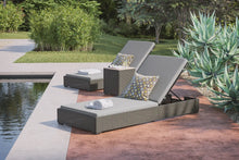 Load image into Gallery viewer, Homestyles Boca Raton Brown Outdoor Chaise Lounge Pair and Side Table