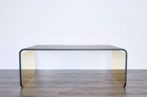 Curved Waterfall Table | Minimal Dining Table | Mid Century Modern Table | Stone Like Table | Low Table | Modern Furniture