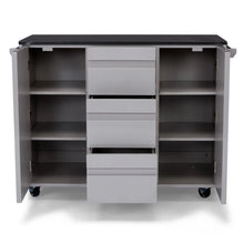 Load image into Gallery viewer, Homestyles Linear Gray Kitchen Cart