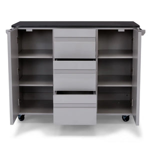 Homestyles Linear Gray Kitchen Cart