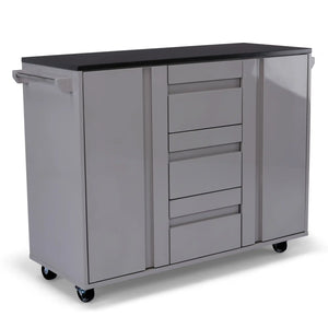 Homestyles Linear Gray Kitchen Cart