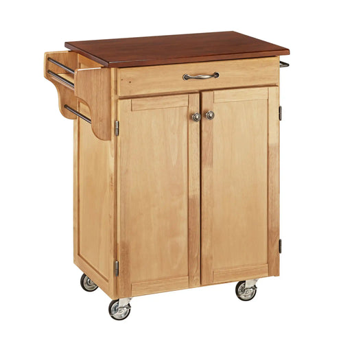 Homestyles Cuisine Cart Brown Kitchen Cart