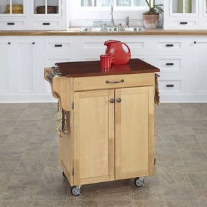 Homestyles Cuisine Cart Brown Kitchen Cart