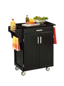 Homestyles Cuisine Cart Black Kitchen Cart
