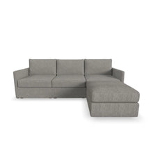 Load image into Gallery viewer, Flex Sofa with Narrow Arm and Ottoman - Pebble