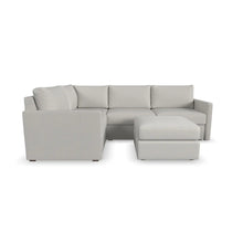 Load image into Gallery viewer, Flex 4-Seat Sectional with Narrow Arm and Ottoman - Frost