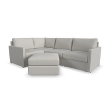 Load image into Gallery viewer, Flex 4-Seat Sectional with Narrow Arm and Ottoman - Frost