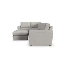 Load image into Gallery viewer, Flex 4-Seat Sectional with Narrow Arm and Ottoman - Frost