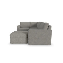 Load image into Gallery viewer, Flex 4-Seat Sectional with Narrow Arm and Ottoman - Pebble