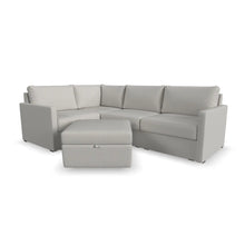 Load image into Gallery viewer, Flex 4-Seat Sectional with Narrow Arm and Storage Ottoman - Frost