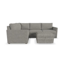 Load image into Gallery viewer, Flex 4-Seat Sectional with Narrow Arm and Storage Ottoman - Pebble