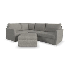 Load image into Gallery viewer, Flex 4-Seat Sectional with Narrow Arm and Storage Ottoman - Pebble