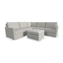 Load image into Gallery viewer, Flex 5-Seat Sectional with Narrow Arm and Ottoman - Frost