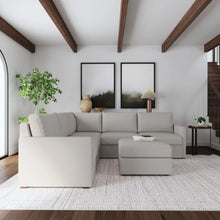 Load image into Gallery viewer, Flex 5-Seat Sectional with Narrow Arm and Ottoman - Frost