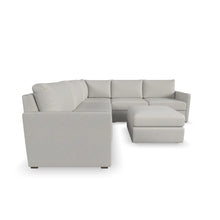 Load image into Gallery viewer, Flex 5-Seat Sectional with Narrow Arm and Ottoman - Frost