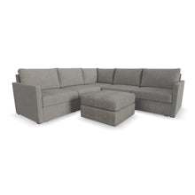 Load image into Gallery viewer, Flex 5-Seat Sectional with Narrow Arm and Ottoman - Pebble