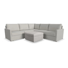 Load image into Gallery viewer, Flex 5-Seat Sectional with Narrow Arm and Storage Ottoman - Frost