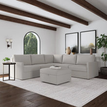 Load image into Gallery viewer, Flex 5-Seat Sectional with Narrow Arm and Storage Ottoman - Frost
