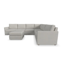 Load image into Gallery viewer, Flex 6-Seat Sectional with Narrow Arm and Ottoman - Frost