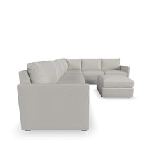 Load image into Gallery viewer, Flex 6-Seat Sectional with Narrow Arm and Ottoman - Frost