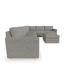 Load image into Gallery viewer, Flex 6-Seat Sectional with Narrow Arm and Ottoman - Pebble