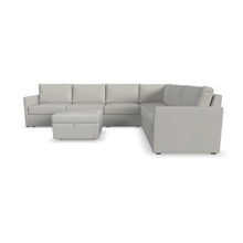 Load image into Gallery viewer, Flex 6-Seat Sectional with Narrow Arm and Storage Ottoman - Frost