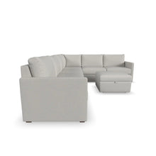 Load image into Gallery viewer, Flex 6-Seat Sectional with Narrow Arm and Storage Ottoman - Frost