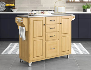 Homestyles Create-A-Cart Brown Kitchen Cart