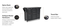 Load image into Gallery viewer, Homestyles Create-A-Cart Black Kitchen Cart