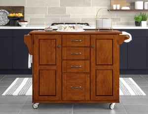 Homestyles Create-A-Cart Brown Kitchen Cart