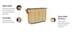 Homestyles Create-A-Cart Brown Kitchen Cart