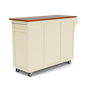 Homestyles Create-a-Cart Kitchen Island in White with Oak Top