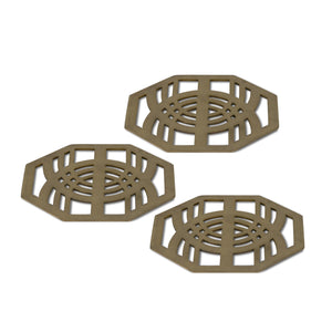 Authentic Models Steel Coasters, Gold - Set Of 3 - BA012