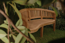 Load image into Gallery viewer, Curve 3 Seater Bench Extra Thick Wood