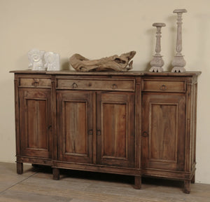 Sunset Trading Cottage Sideboard | Raftwood Brown Solid Wood | Fully Assembled Buffet