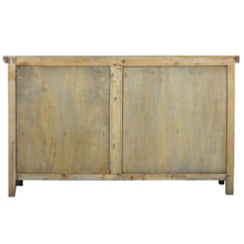 Load image into Gallery viewer, Sunset Trading Cottage 58&quot; Shutter Door Credenza | Driftwood Brown Solid Wood Sideboard | Fully Assembled Console