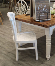 Load image into Gallery viewer, Sunset Trading Cottage Slat Back Dining Chairs | Set of 2 | Distressed White Solid Wood | Fully Assembled Sidechairs