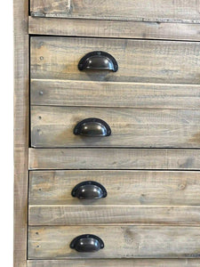 Sunset Trading Cottage Solid Wood 3 Drawer 37" Chest | Distressed Driftwood Brown | Fully Assembled Small Sideboard